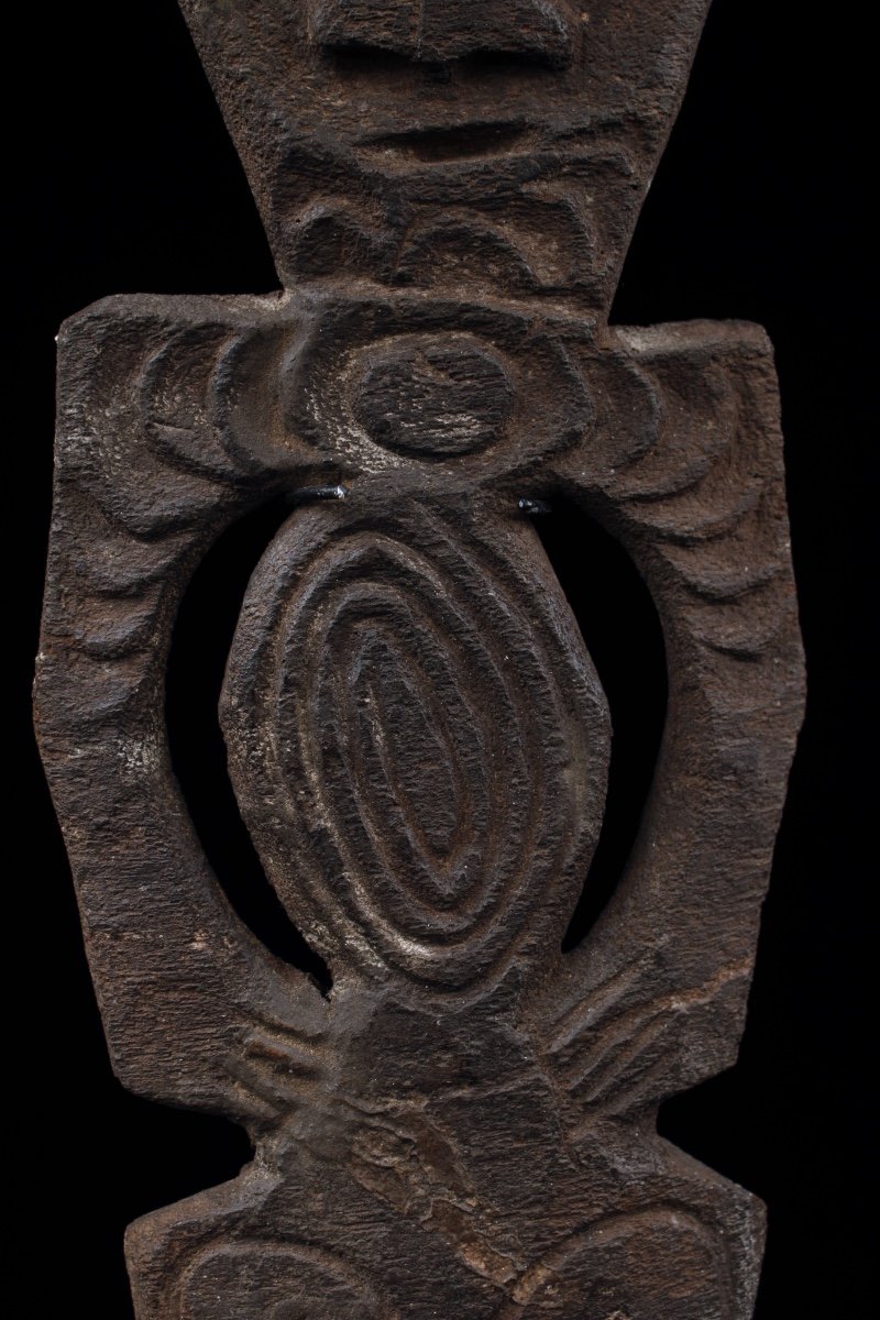 Ritual Charm, Engraved Bark, Tribal Art, Oceanic Art, Oceania, Papua New Guinea-photo-3