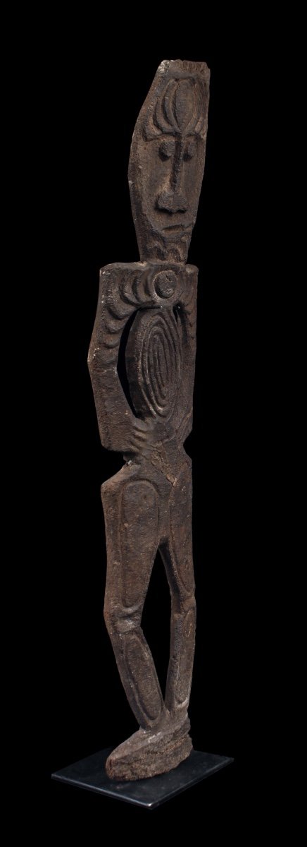 Ritual Charm, Engraved Bark, Tribal Art, Oceanic Art, Oceania, Papua New Guinea-photo-3