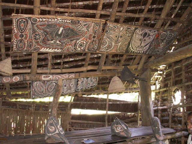 Painted Bark Panel, Oceanic Art, Tribal Art, Pacific Art, Oceania-photo-7