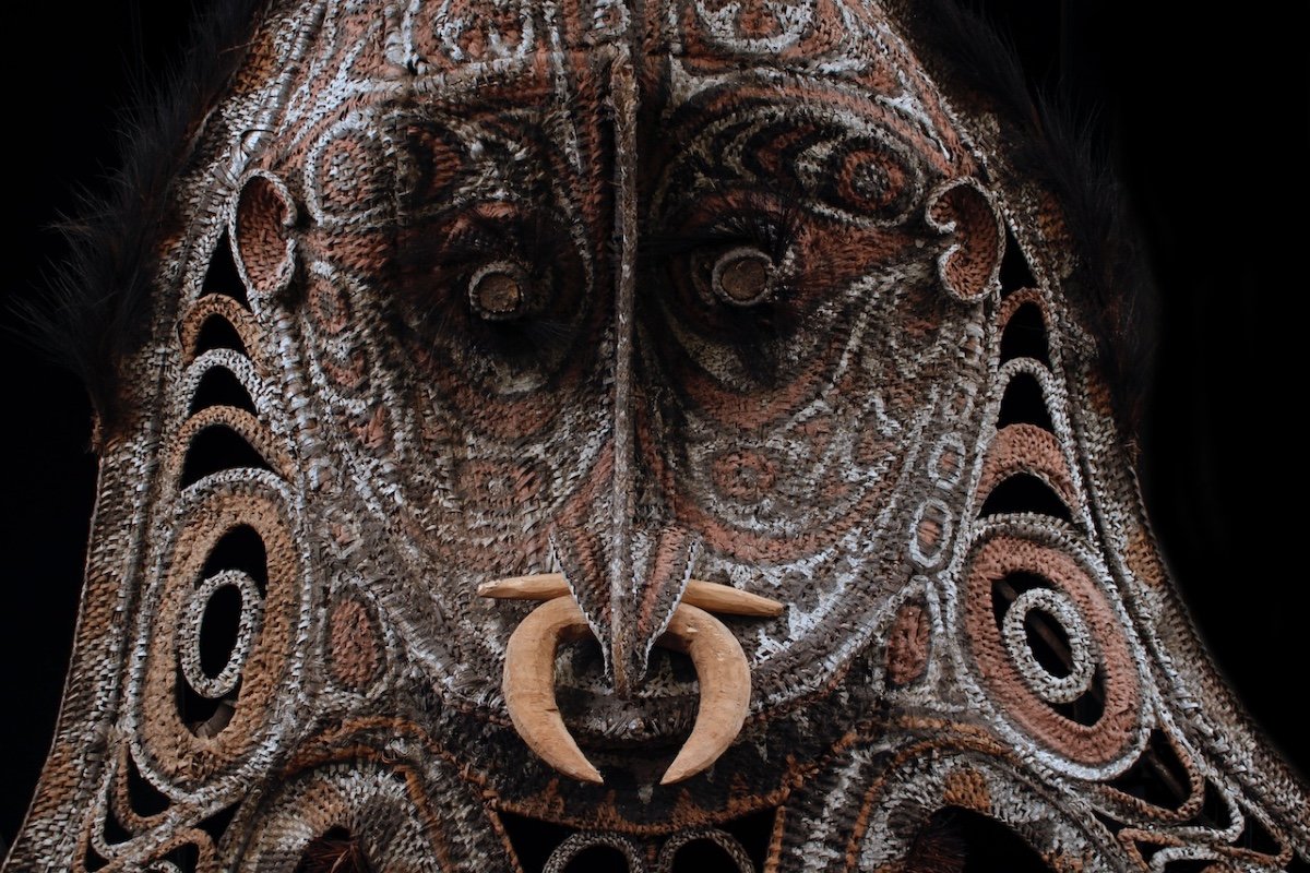 Gable Mask, Tribal Art, Papua New Guinea, Oceanic Art, Oceania, Basketry-photo-2