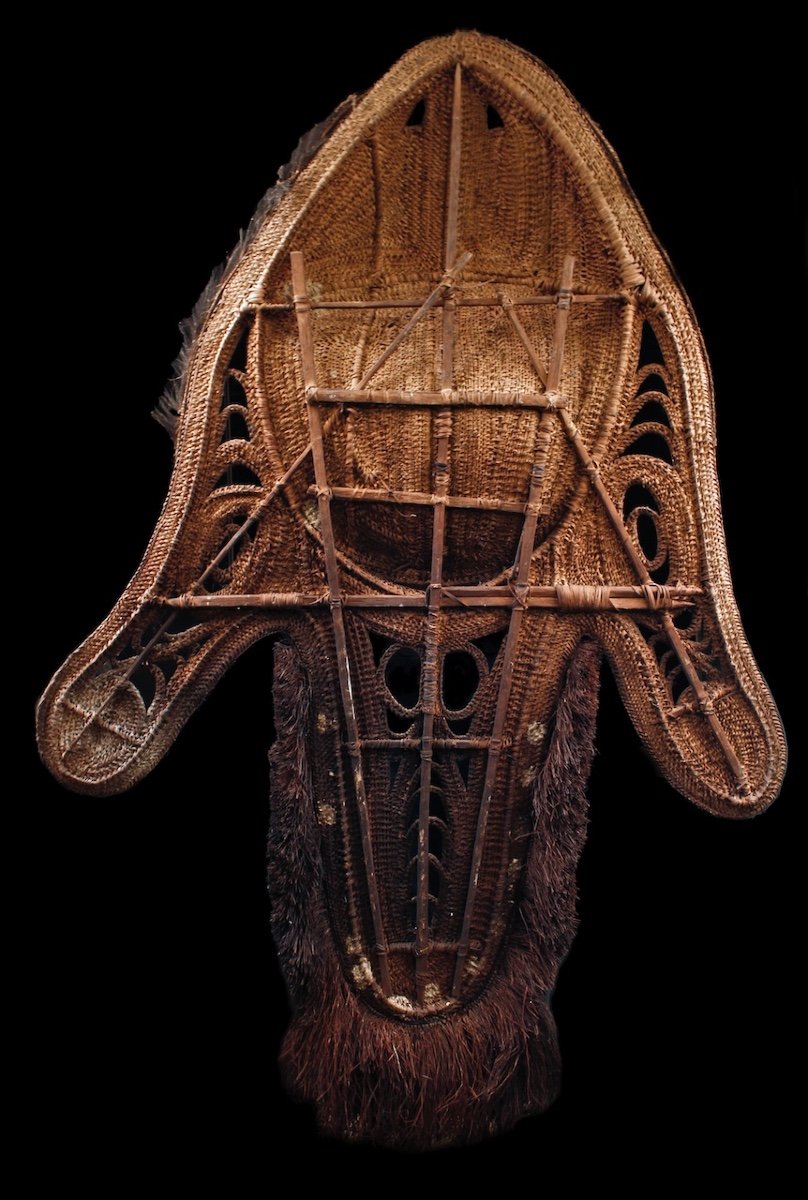 Gable Mask, Tribal Art, Papua New Guinea, Oceanic Art, Oceania, Basketry-photo-4