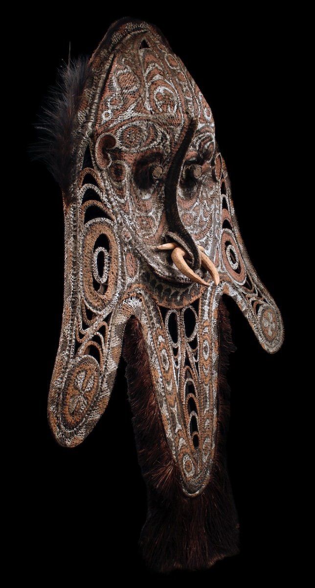 Gable Mask, Tribal Art, Papua New Guinea, Oceanic Art, Oceania, Basketry-photo-4