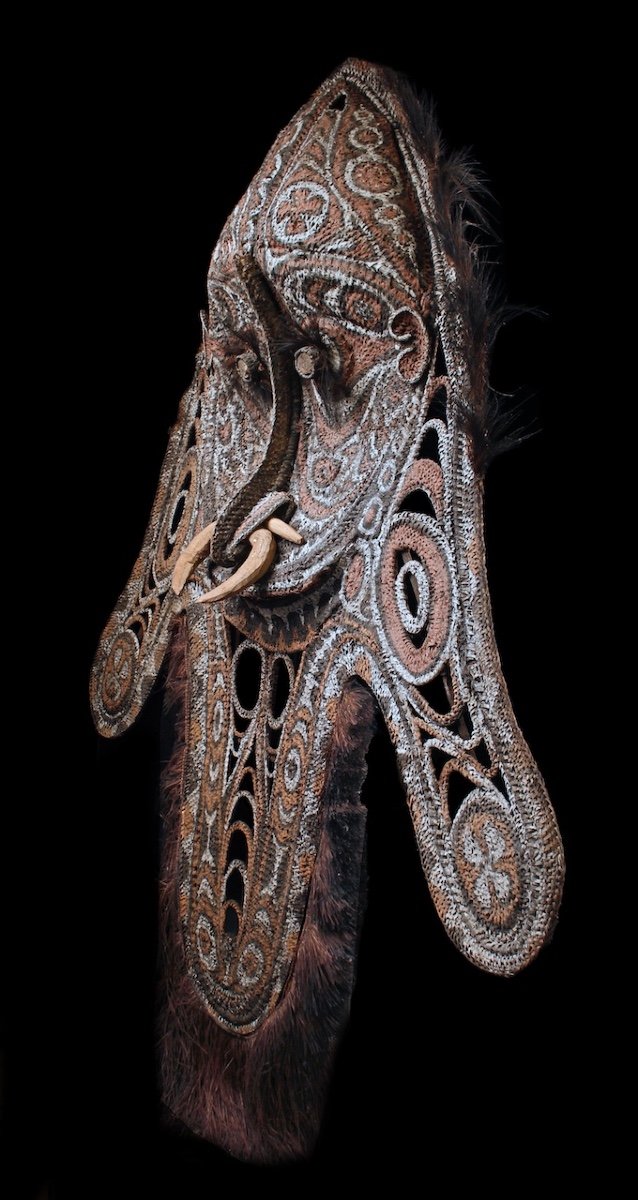 Gable Mask, Tribal Art, Papua New Guinea, Oceanic Art, Oceania, Basketry-photo-6