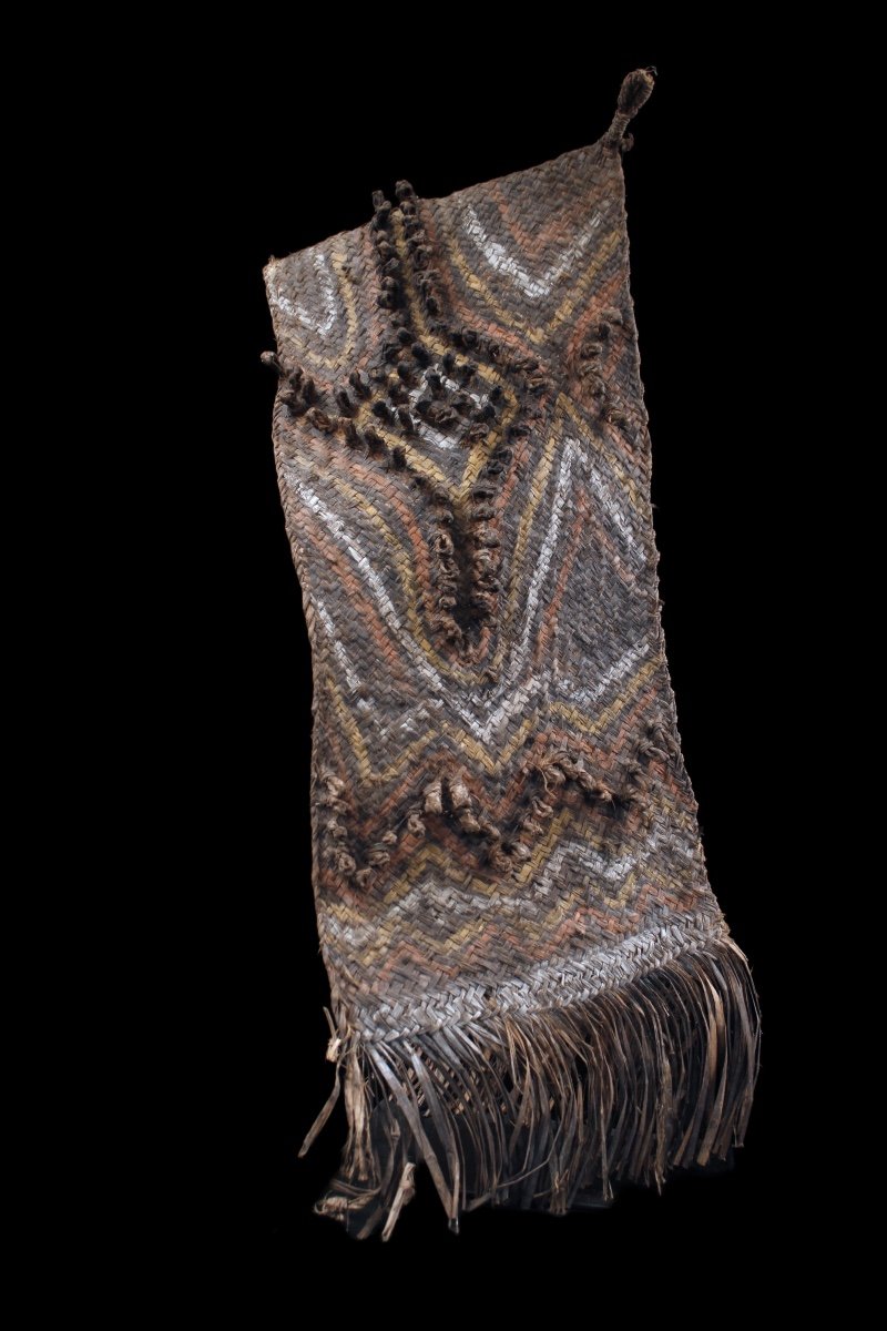 Fiber Cape, Ceremonial Headdress, Tribal Art, Oceanic Art, Papua New Guinea-photo-2