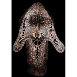 Gable Mask, Tribal Art, Papua New Guinea, Oceanic Art, Oceania, Basketry