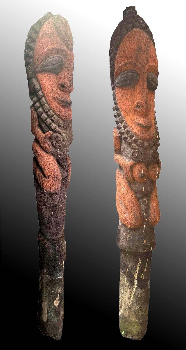 Tree Fern Couple Ambrym Vanuatu Oceania Tribal Art