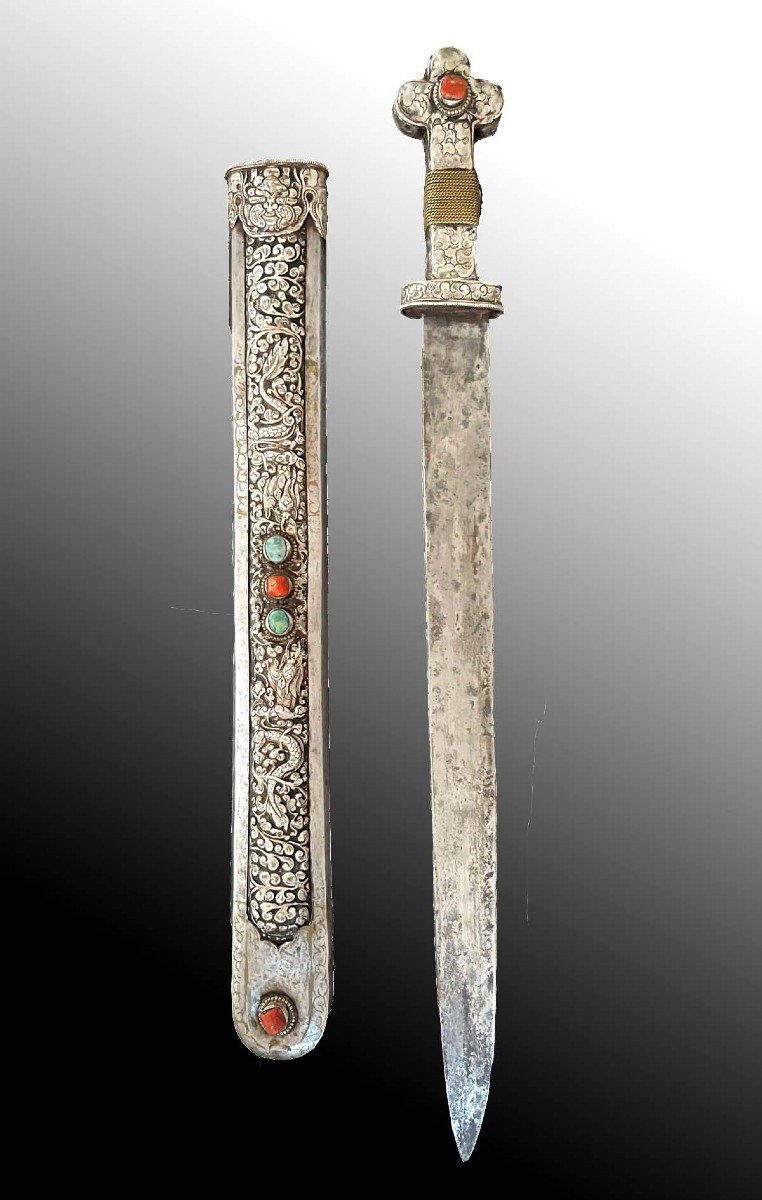 Antique Ceremonial Sword Tibet 19th Art First Art Of Tibet