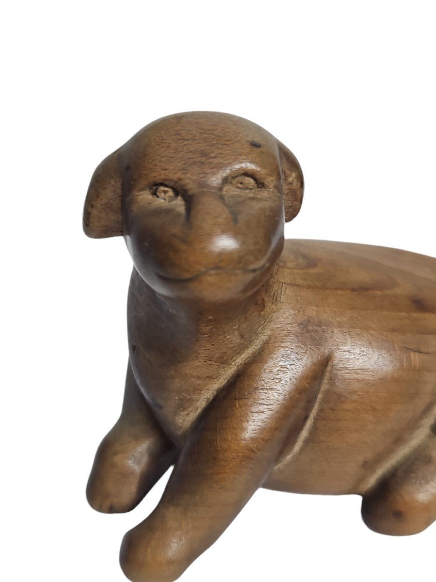 Netsuke  Of A Reclining Dog -photo-3