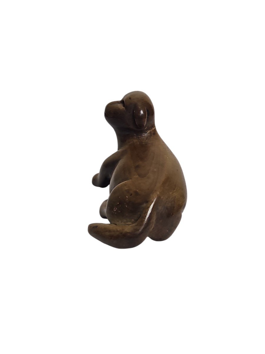 Netsuke  Of A Reclining Dog -photo-2