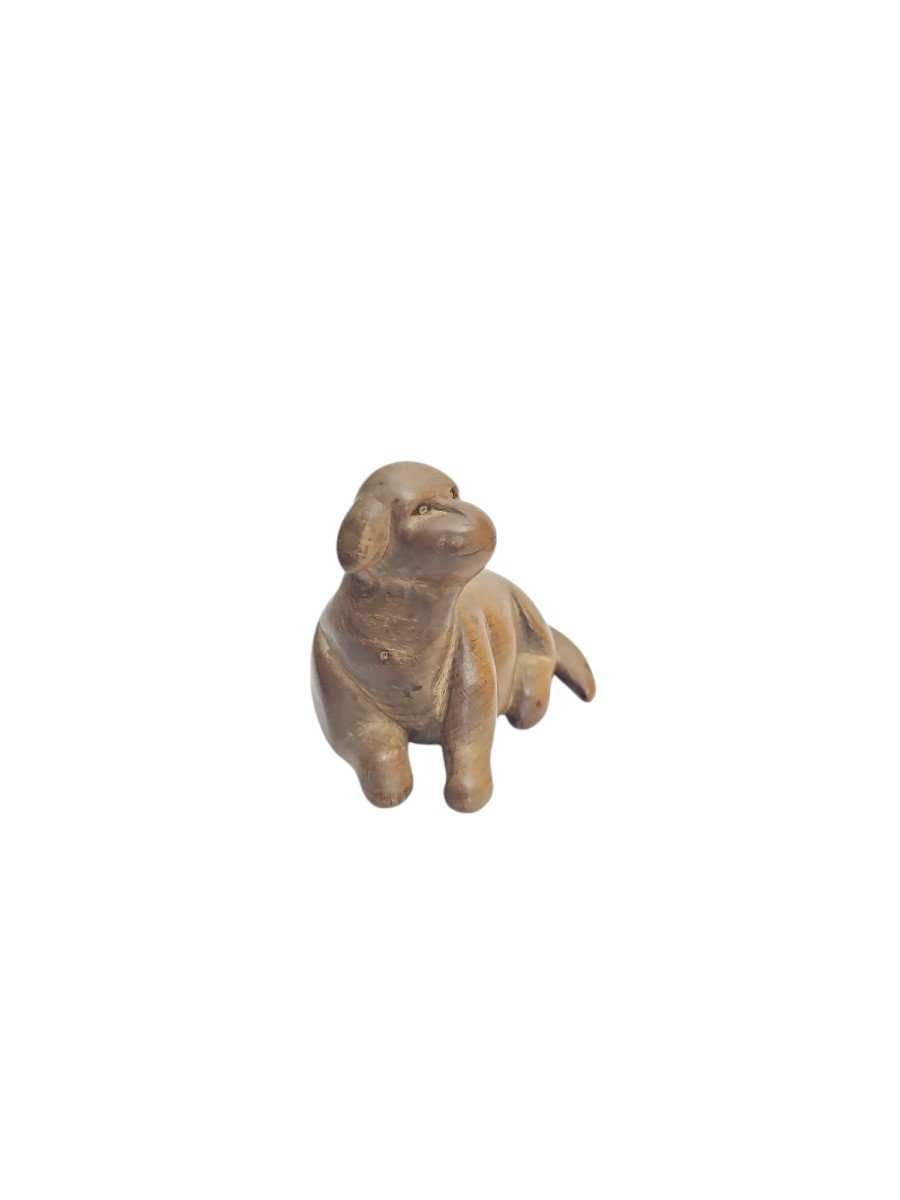 Netsuke  Of A Reclining Dog -photo-4