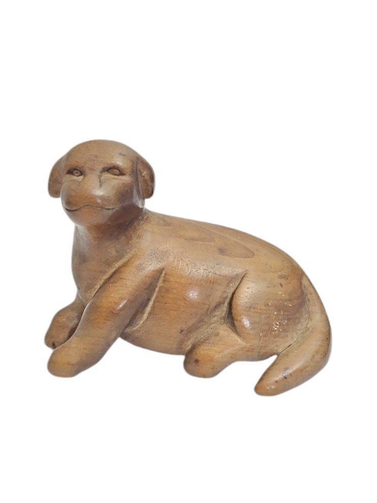 Netsuke  Of A Reclining Dog 