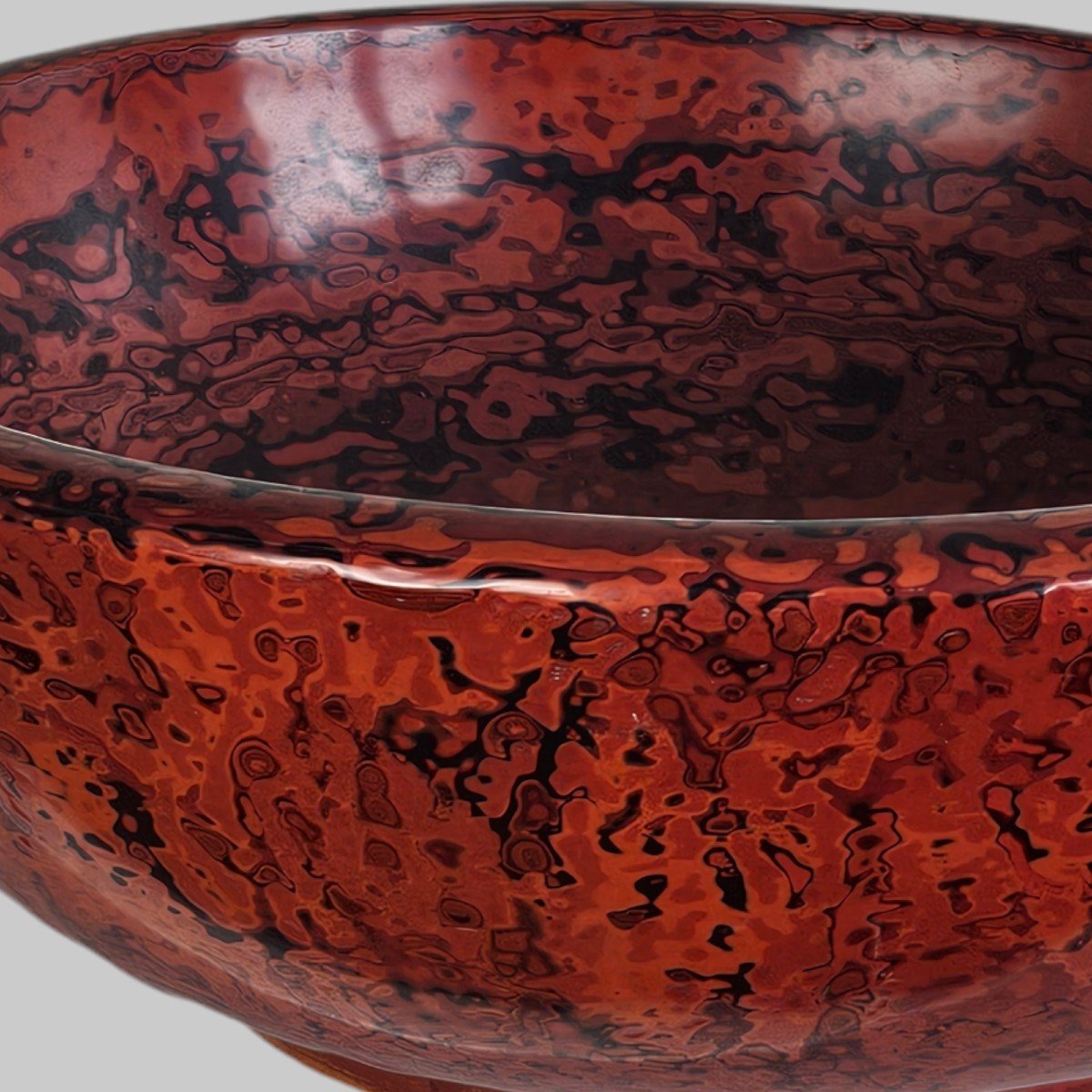 Large Tsugaru Lacquer Bowl -photo-2