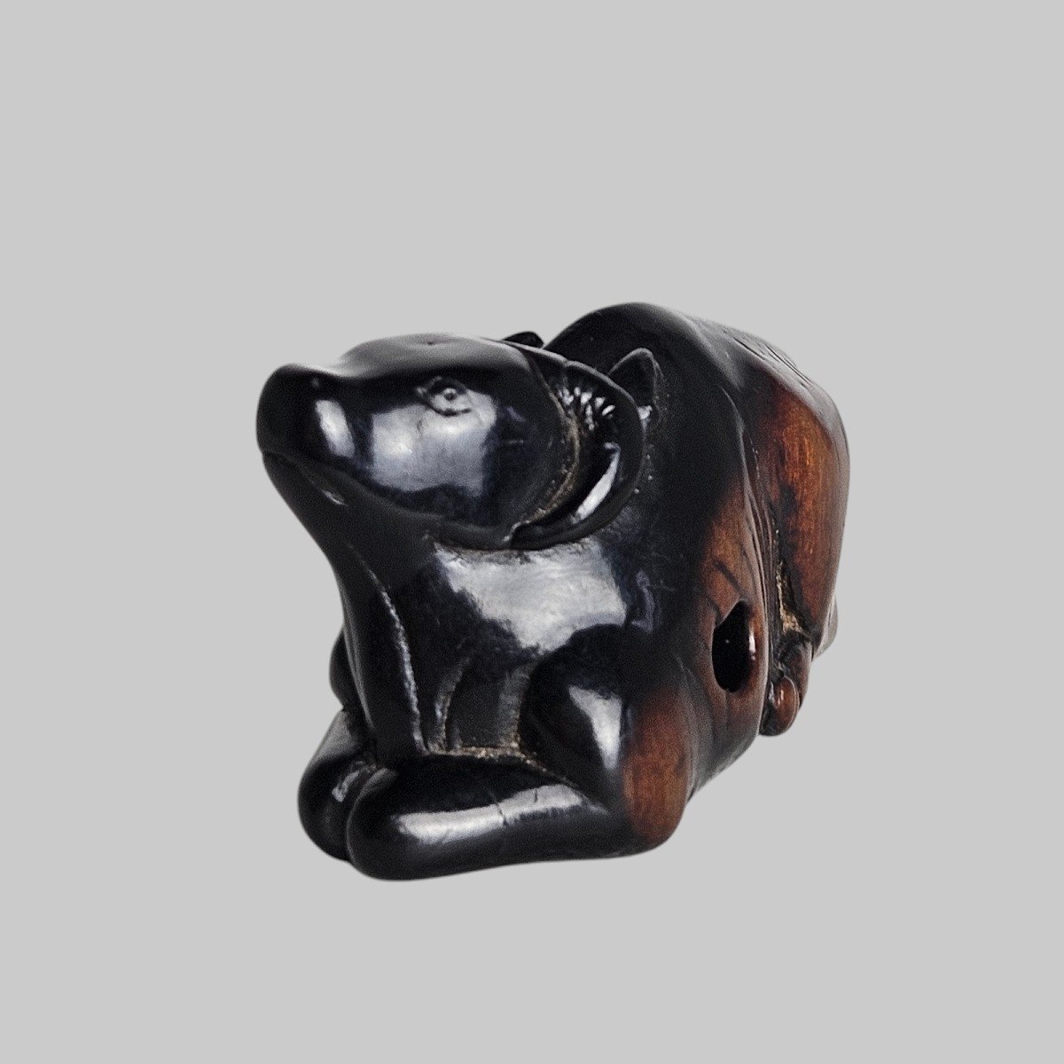 Netsuke Représentant Un Boeuf-photo-3