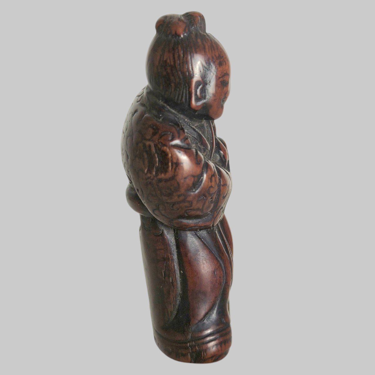 Netsuke Représentant Une Mère Et Son Enfant -photo-3