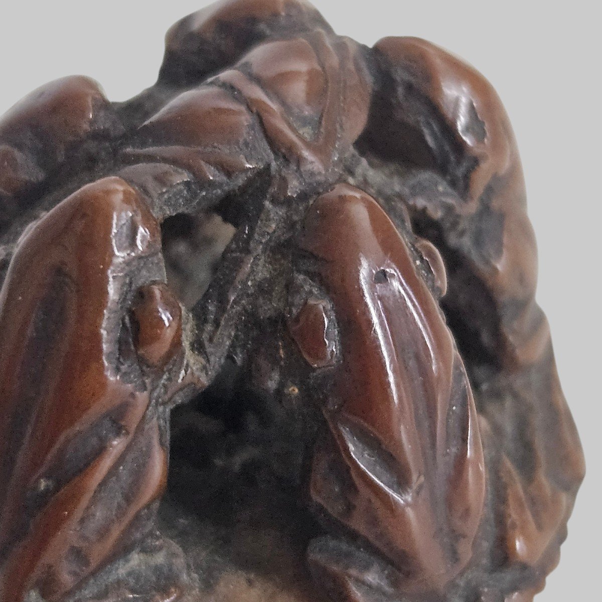 Netsuke Depicting 5 Frogs-photo-2