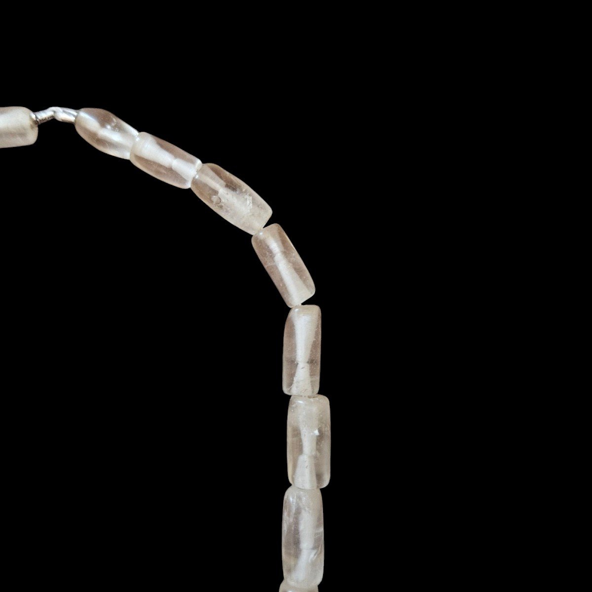 Pre-columbian Rock Crystal Beaded Necklace-photo-4