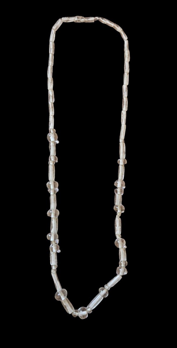 Pre-columbian Rock Crystal Beaded Necklace