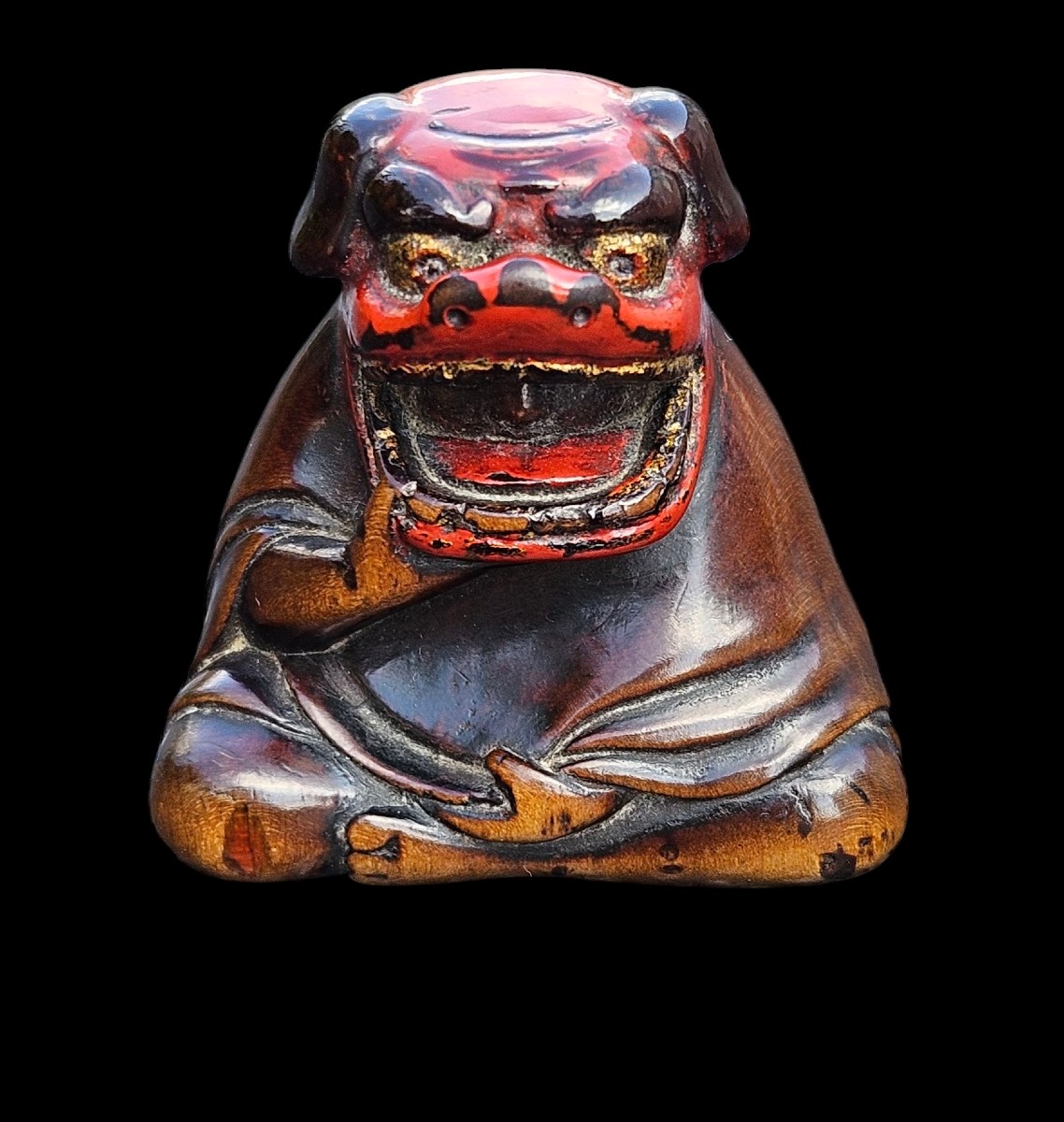 Danseur Shishimai.netsuke