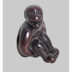 Netsuke Représentant Un Singe 