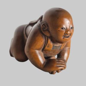 Netsuke Représentant Un Bébé 