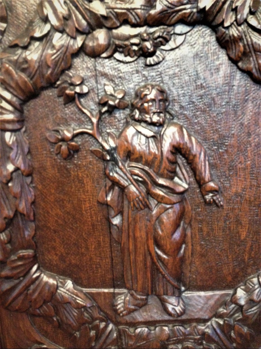 Pair Of Oak Doors A Decor Of Religious Figures XVII-photo-4