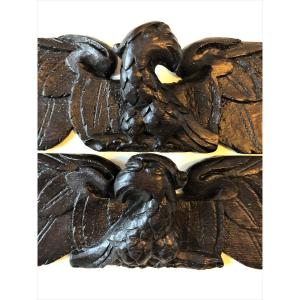 Eagles Furniture Elements Four Shutters In Oak Late Seventeenth Century