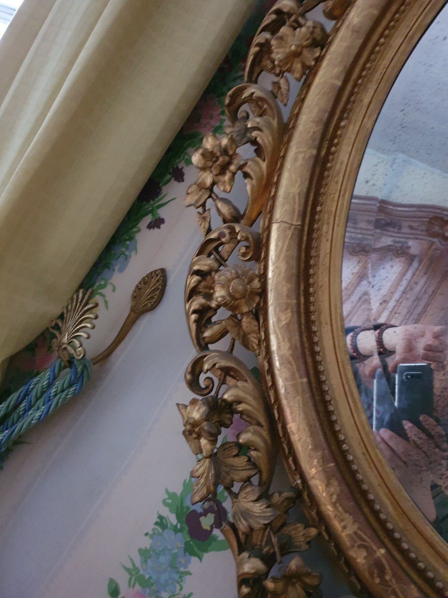Grand Miroir Ovale Napoléon III-photo-4