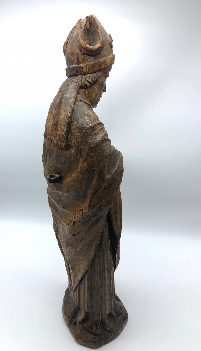 XVI Flanders Religious Oak Statue Of Saint Eloy 67 Cm -photo-1