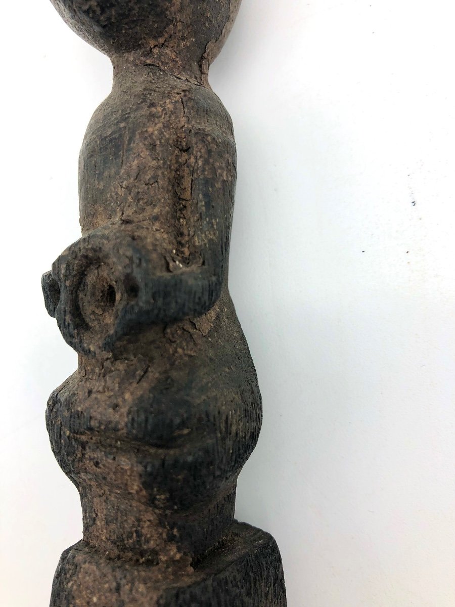 Old Wooden Tetum Staff Statue From East Timor-photo-5