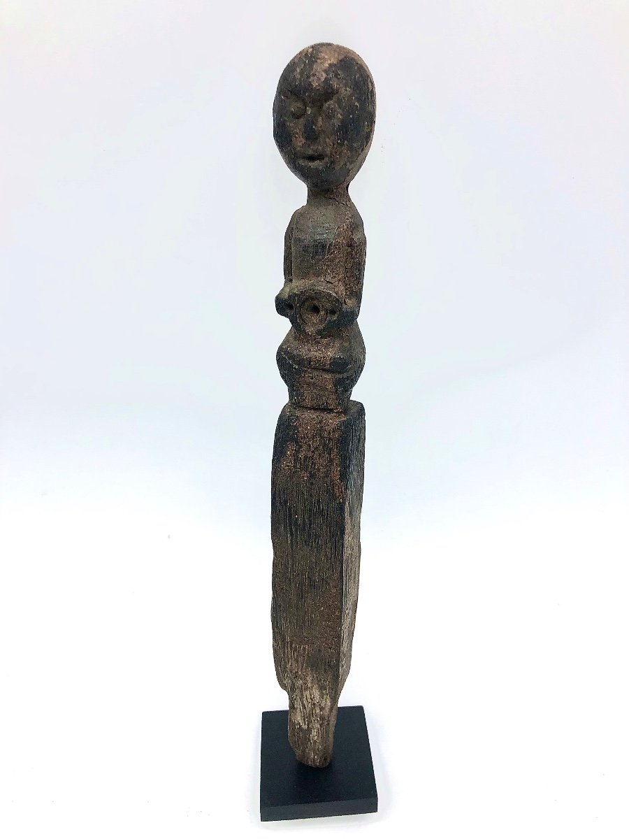 Old Wooden Tetum Staff Statue From East Timor