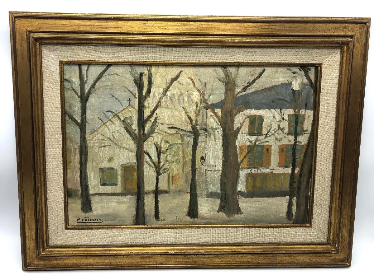 Belgique Piet Volckaert (1902-1973) Peinture à l'Huile Sur Bord