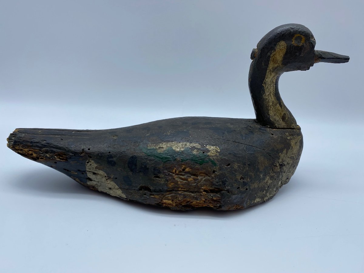 Ancient Appelants De Chasse Leurres Anciens En Bois Oiseaux Canard-photo-2