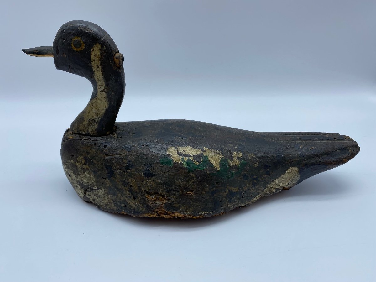 Ancient Appelants De Chasse Leurres Anciens En Bois Oiseaux Canard-photo-7