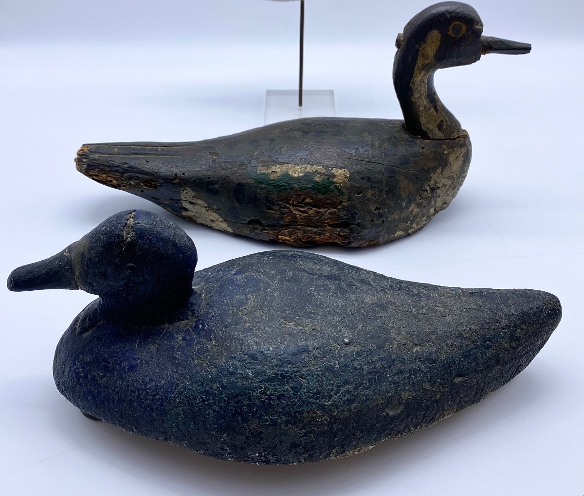 Ancient Appelants De Chasse Leurres Anciens En Bois Oiseaux Canard