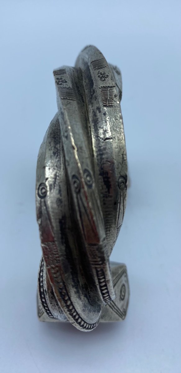 Antique Berber Tuareg Bracelet In Silver Alloy -photo-1