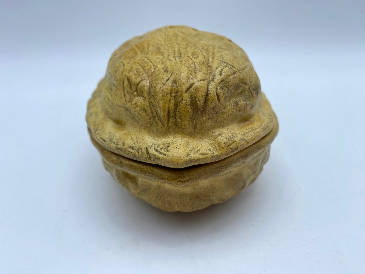 Paul Millet Sèvres Art Deco Novelty Lidded Box Peanut -photo-7