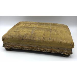 XVIII France Footstool In Giltwood Louis XVI Period 