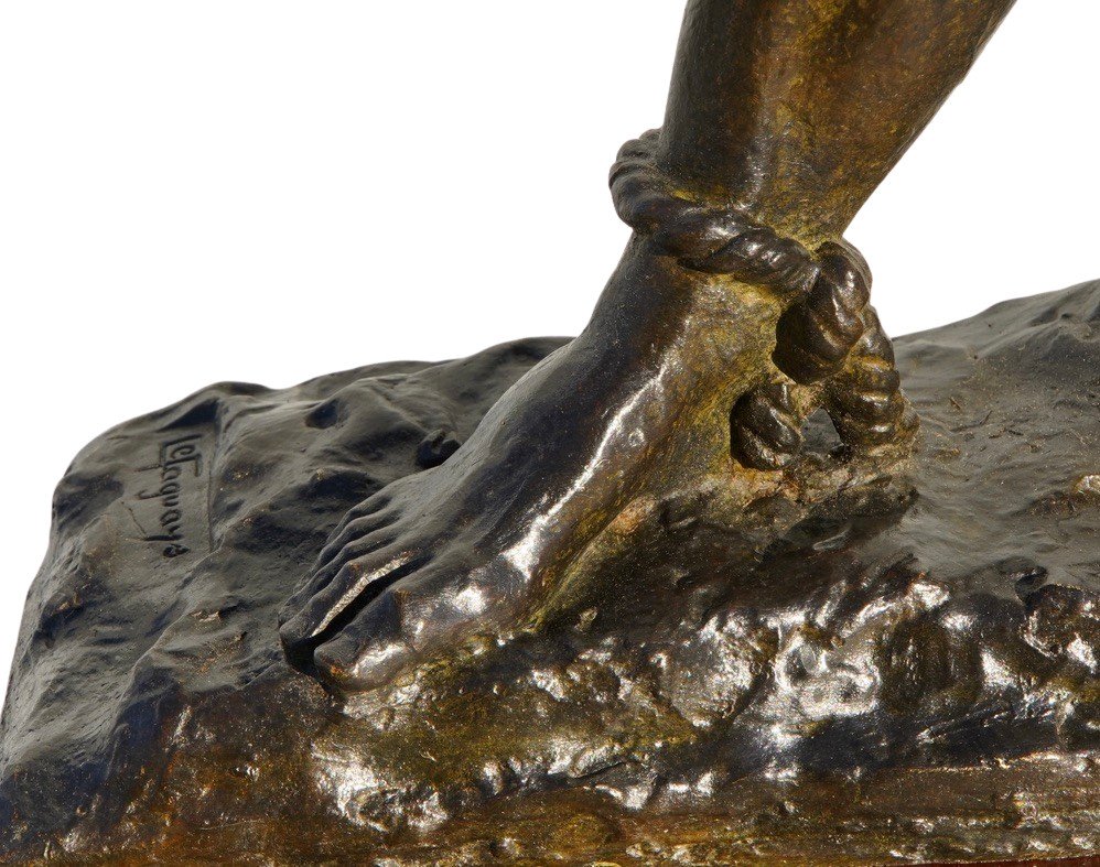 « Le Prisonnier » Bronze De Pierre Le Faguays-photo-1