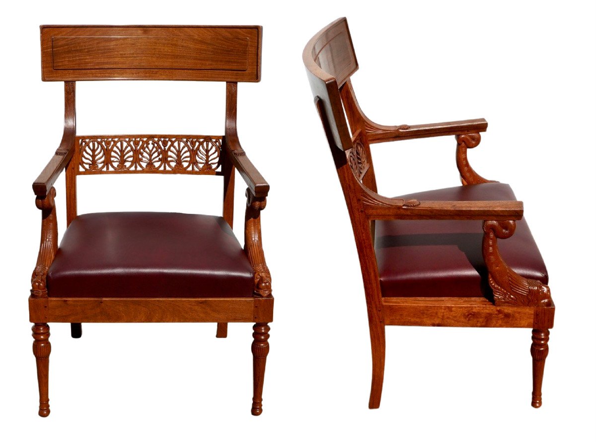 Pair Of Armchairs Modeled By Georges Jacob