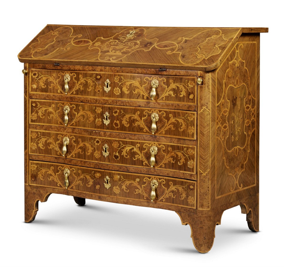 Scribanne Chest Of Drawers Northern Italy Circa 1760-photo-2