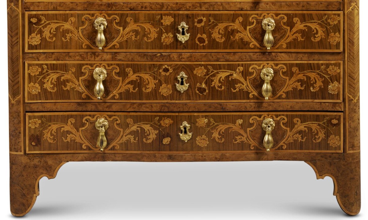 Scribanne Chest Of Drawers Northern Italy Circa 1760-photo-3