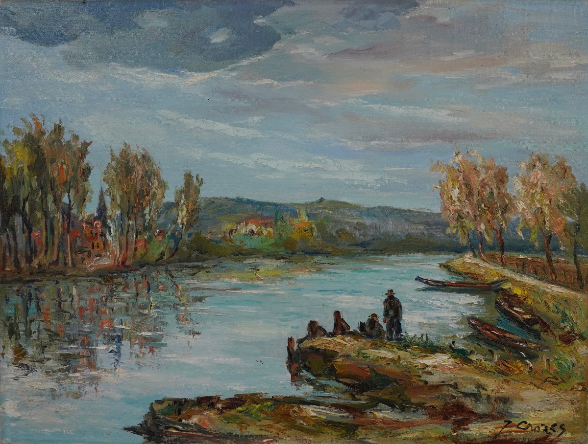 Joseph Crozes: "the Oise Downstream From Pontoise"