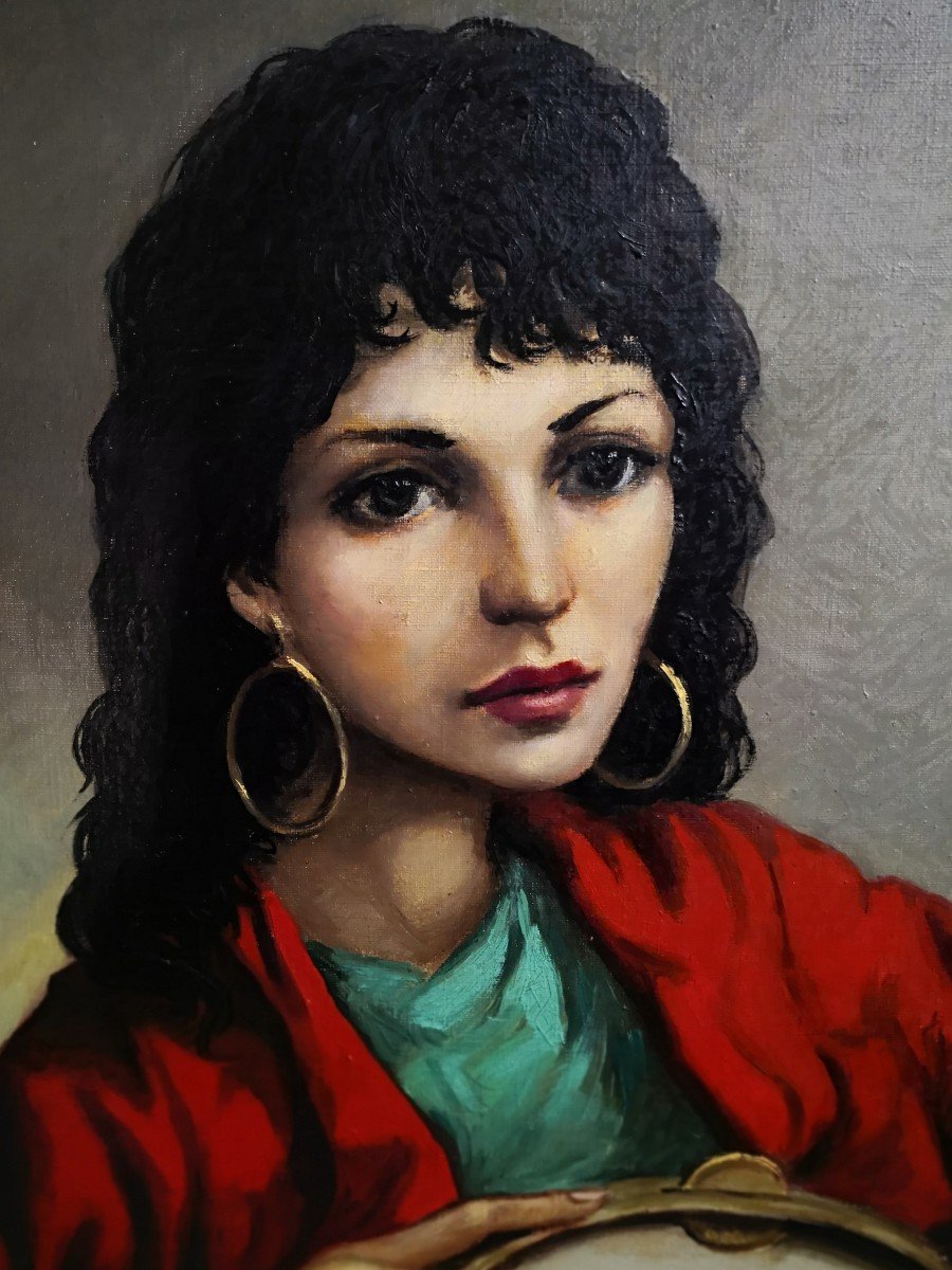 Anatola Soungouroff (1911-1982) / The Gypsy / Oil On Canvas-photo-2