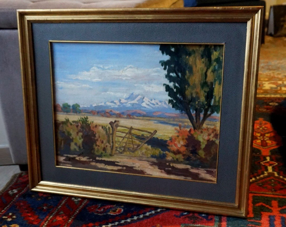 Mountain Landscape / Auvergne? Puy-de-sancy? / Signed And Dated 1921 / Oil On Canvas-photo-2