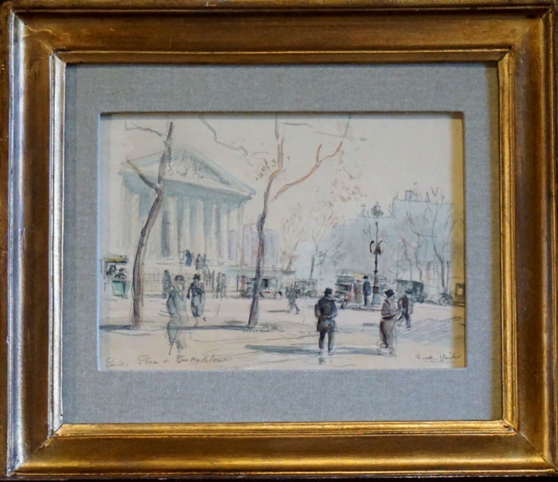 PARIS / PLACE DE LA MADELEINE / ANNÉES  1920 / EUGÈNE VÉDER (1876-1936)-photo-2