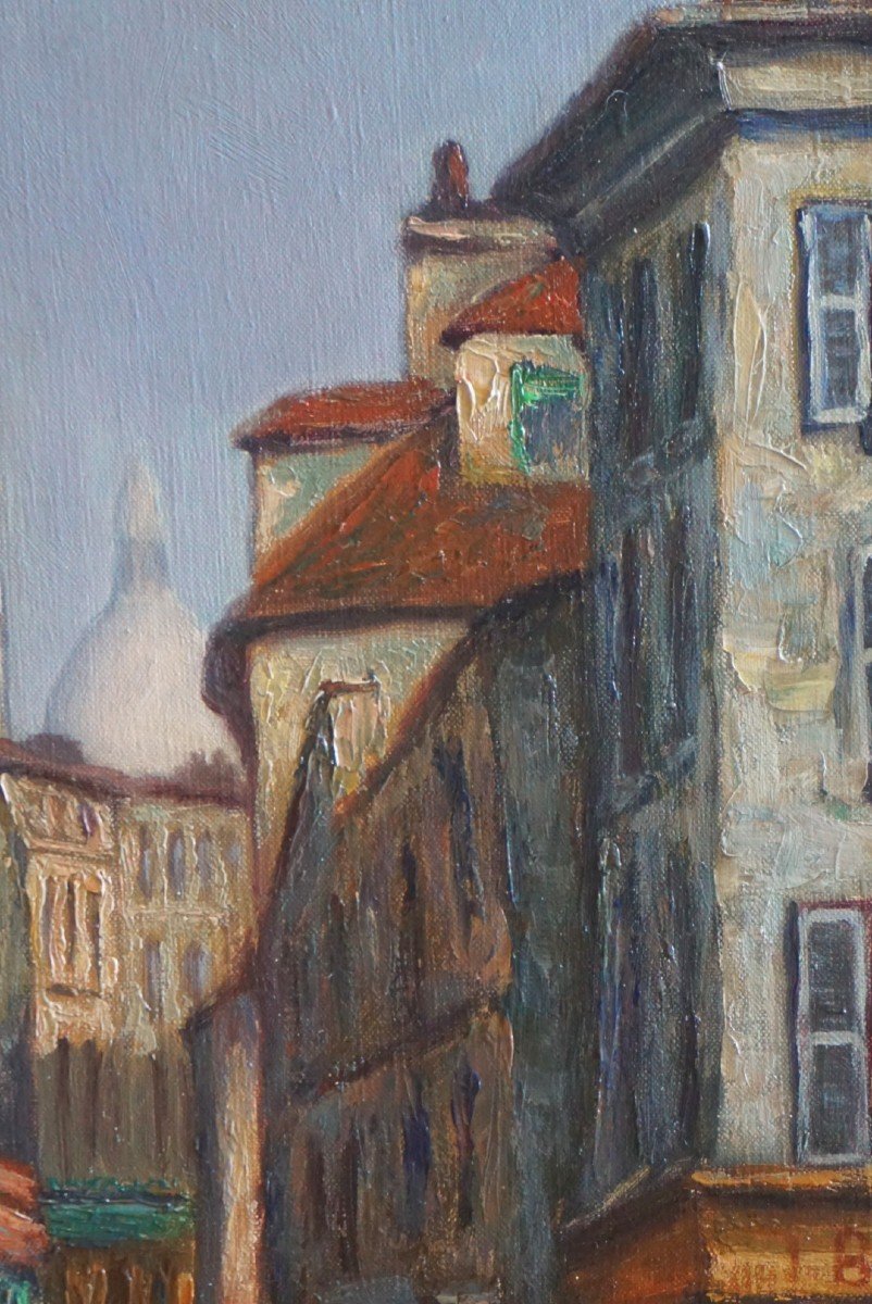 PARIS /  RUE NORVINS / MONTMARTRE / WLADYSLAW CEGLA /huile sur toile-photo-5