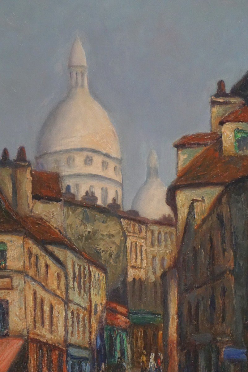 PARIS /  RUE NORVINS / MONTMARTRE / WLADYSLAW CEGLA /huile sur toile-photo-8