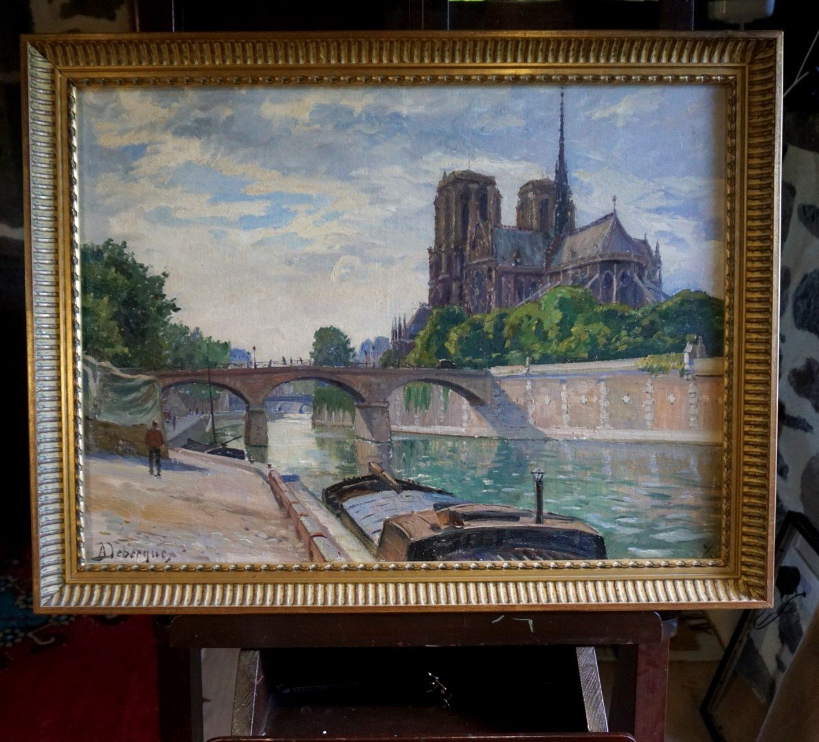 PARIS / LA SEINE ET NOTRE DAME / ANNÉES 20 / ALFDRED A. DEBERGUES (1873-1948)-photo-2