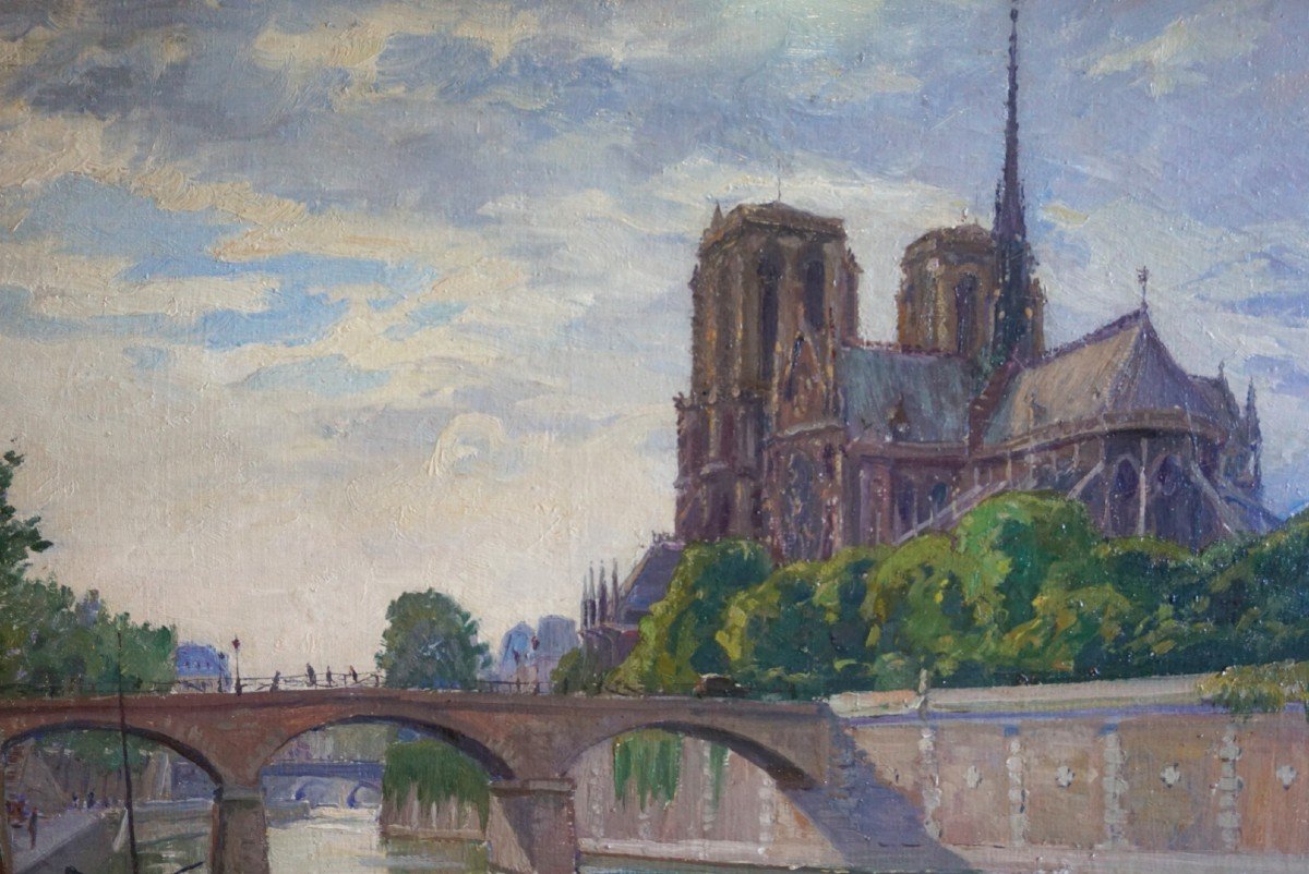 PARIS / LA SEINE ET NOTRE DAME / ANNÉES 20 / ALFDRED A. DEBERGUES (1873-1948)-photo-3