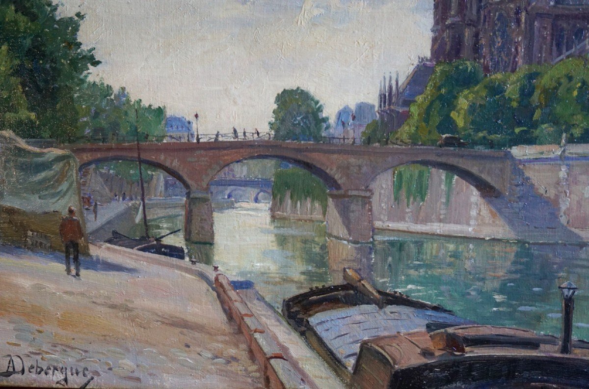 PARIS / LA SEINE ET NOTRE DAME / ANNÉES 20 / ALFDRED A. DEBERGUES (1873-1948)-photo-4